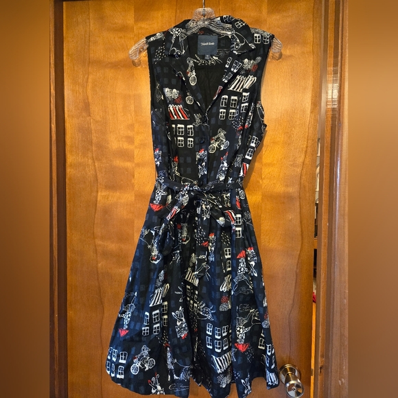 Modcloth patterned sleeveless dress 1x - Picture 2 of 4
